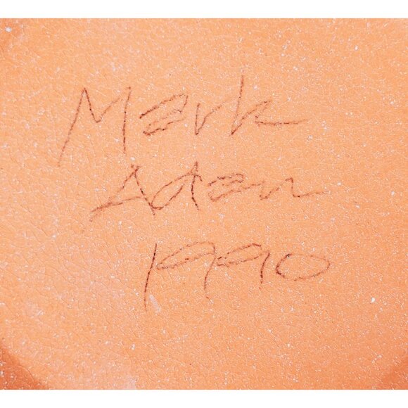 Ceramic Art Plate Mark Adan Rabbit Gift for Monica 9 Inch Pottery - Picture 4 of 8